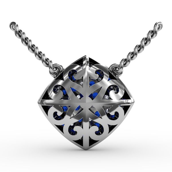 Up The Glam Sapphire And Diamond Pendant  Image 3 Selman's Jewelers-Gemologist McComb, MS