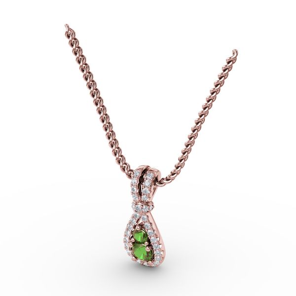 Teardrop Emerald and Diamond Pendant  Image 2 LeeBrant Jewelry & Watch Co Sandy Springs, GA