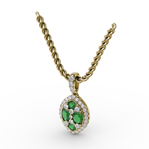 Marquise Emerald and Diamond Pendant  Image 2 Selman's Jewelers-Gemologist McComb, MS