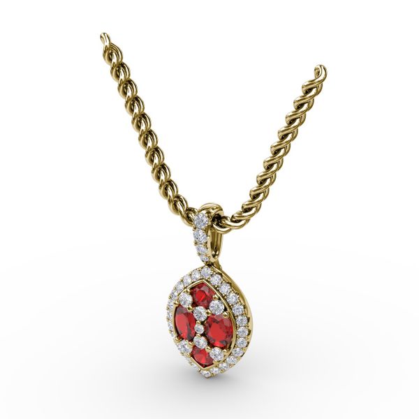 Marquise Ruby and Diamond Pendant  Image 2 Gaines Jewelry Flint, MI