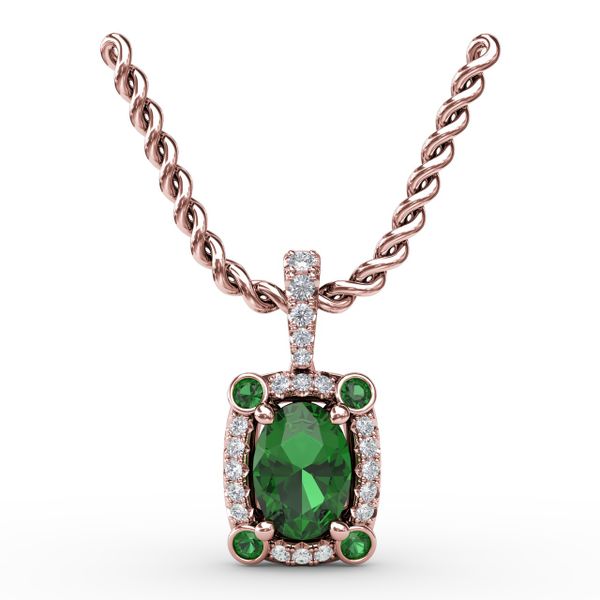 Feel The Elegance Emerald and Diamond Pendant  The Diamond Center Claremont, CA