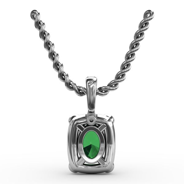 Feel The Elegance Emerald and Diamond Pendant  Image 3 S. Lennon & Co Jewelers New Hartford, NY