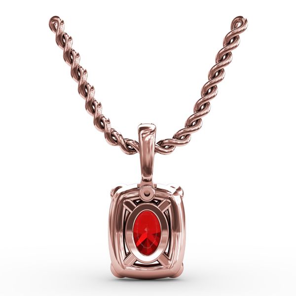 Feel The Elegance Ruby and Diamond Pendant  Image 3 Castle Couture Fine Jewelry Manalapan, NJ