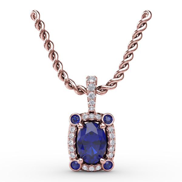 Feel The Elegance Sapphire and Diamond Pendant  Lake Oswego Jewelers Lake Oswego, OR