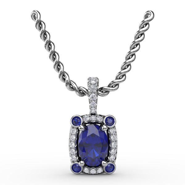 Feel The Elegance Sapphire and Diamond Pendant  Falls Jewelers Concord, NC