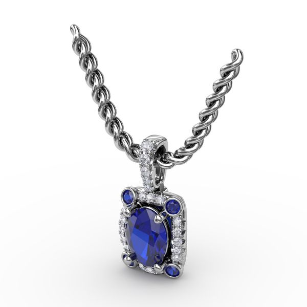 Feel The Elegance Sapphire and Diamond Pendant  Image 2 D. Geller & Son Jewelers Atlanta, GA
