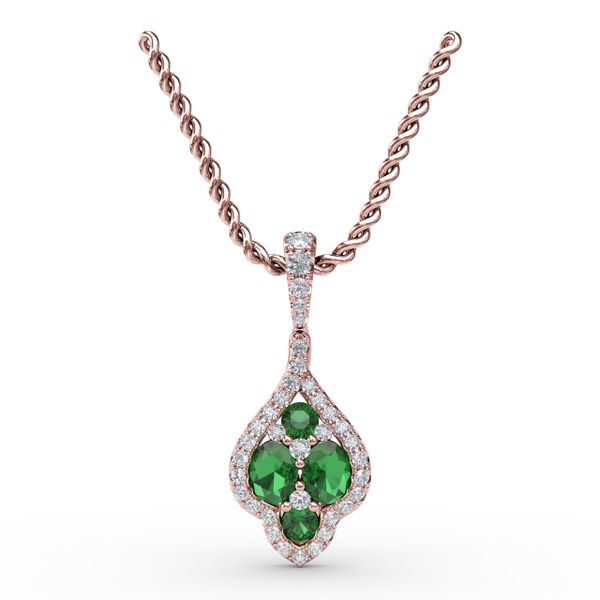 Precious Emerald and Diamond Pendant  Shannon Jewelers Spring, TX