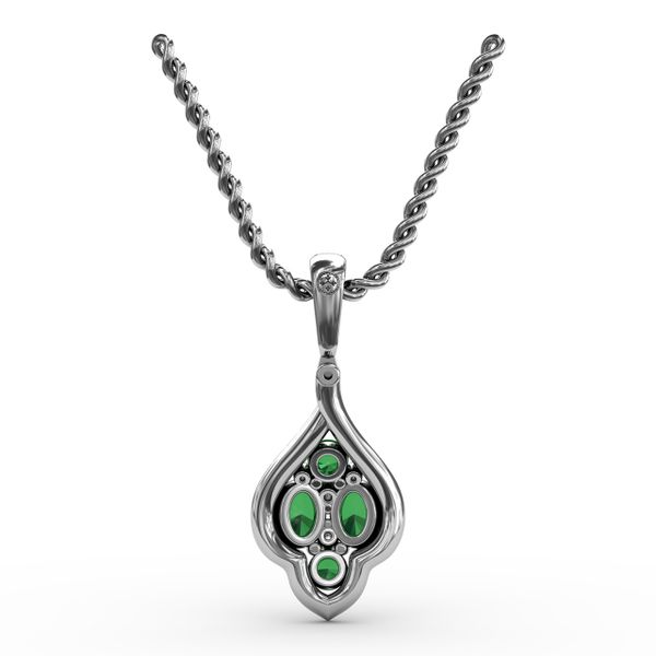 Precious Emerald and Diamond Pendant  Image 3 Graham Jewelers Wayzata, MN