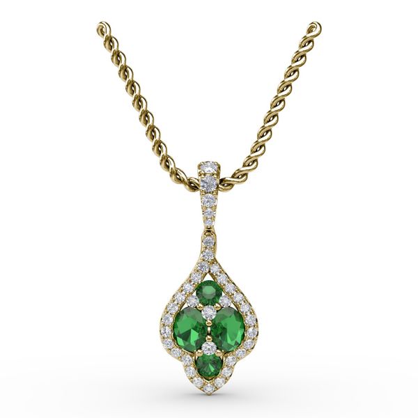 Precious Emerald and Diamond Pendant  P.K. Bennett Jewelers Mundelein, IL