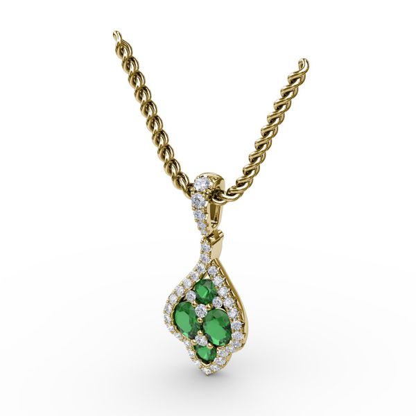 Precious Emerald and Diamond Pendant  Image 2 P.K. Bennett Jewelers Mundelein, IL