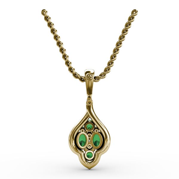 Precious Emerald and Diamond Pendant  Image 3 P.K. Bennett Jewelers Mundelein, IL