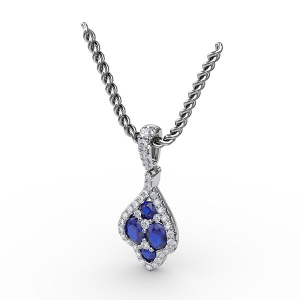 Precious Sapphire and Diamond Pendant  Image 2 Lake Oswego Jewelers Lake Oswego, OR