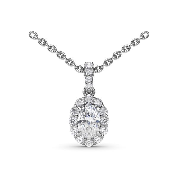 Diamond Halo Necklace  Parris Jewelers Hattiesburg, MS