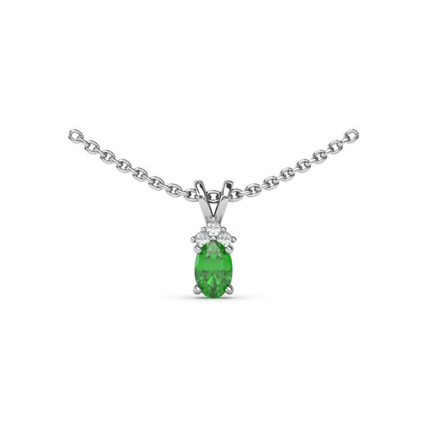 Oval Emerald and Diamond Pendant Harris Jeweler Troy, OH
