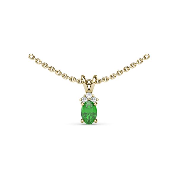 Oval Emerald and Diamond Pendant  Castle Couture Fine Jewelry Manalapan, NJ