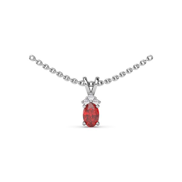 Oval Ruby and Diamond Pendant  Harris Jeweler Troy, OH