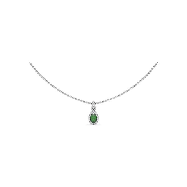 Love Knot Emerald and Diamond Pendant Molinelli's Jewelers Pocatello, ID
