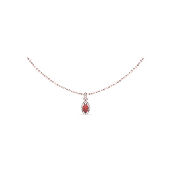 Love Knot Ruby and Diamond Pendant Quenan's Fine Jewelers Georgetown, TX