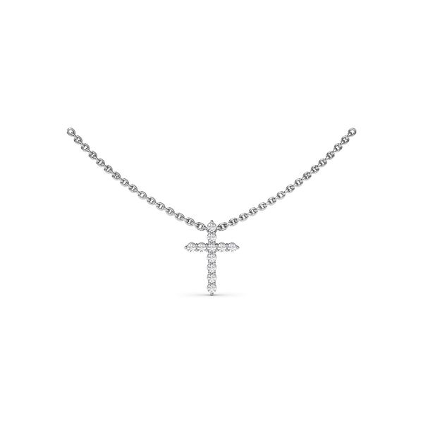 Diamond Prong Cross Necklace Harris Jeweler Troy, OH