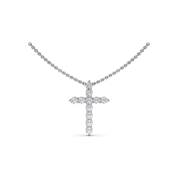 Diamond Prong Cross Necklace S. Lennon & Co Jewelers New Hartford, NY
