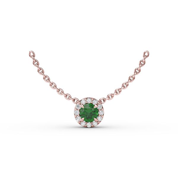 Classic Emerald and Diamond Pendant Necklace  LeeBrant Jewelry & Watch Co Sandy Springs, GA