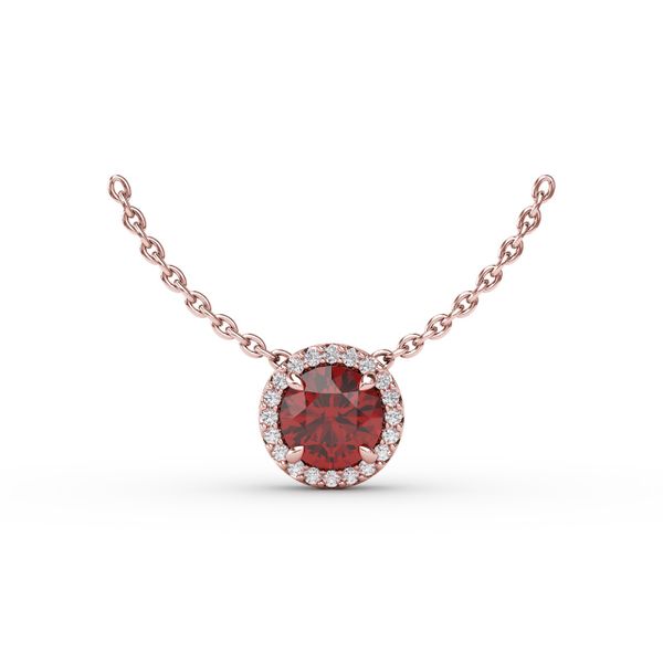 Classic Ruby and Diamond Pendant Necklace  Parris Jewelers Hattiesburg, MS