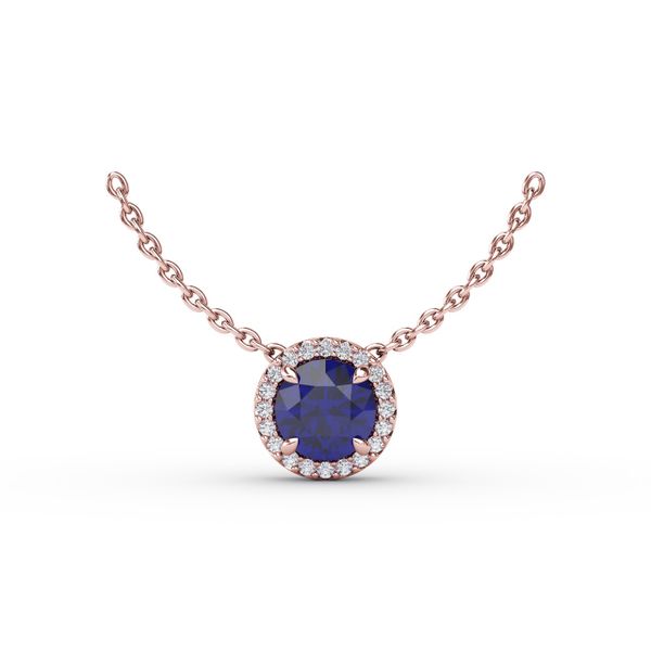 Classic Sapphire and Diamond Pendant Necklace  Reed & Sons Sedalia, MO