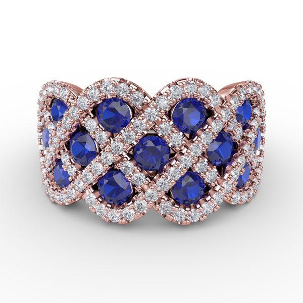 You And Me Sapphire And Diamond Interweaving Ring Conti Jewelers Endwell, NY