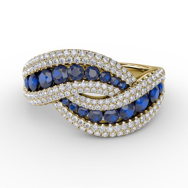 Intertwining Love Sapphire and Diamond Ring J. Thomas Jewelers Rochester Hills, MI