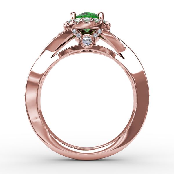 Look of Love Emerald and Diamond Criss-Cross Ring Image 3 J. Thomas Jewelers Rochester Hills, MI