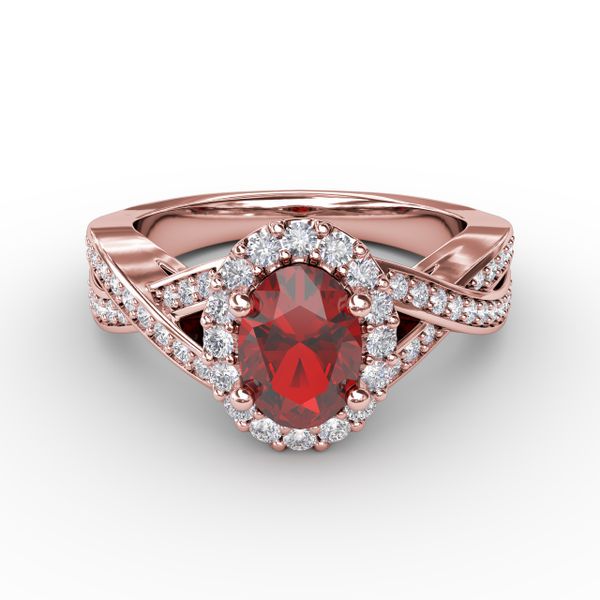 Look of Love Rose and Diamond Criss-Cross Ring Gaines Jewelry Flint, MI