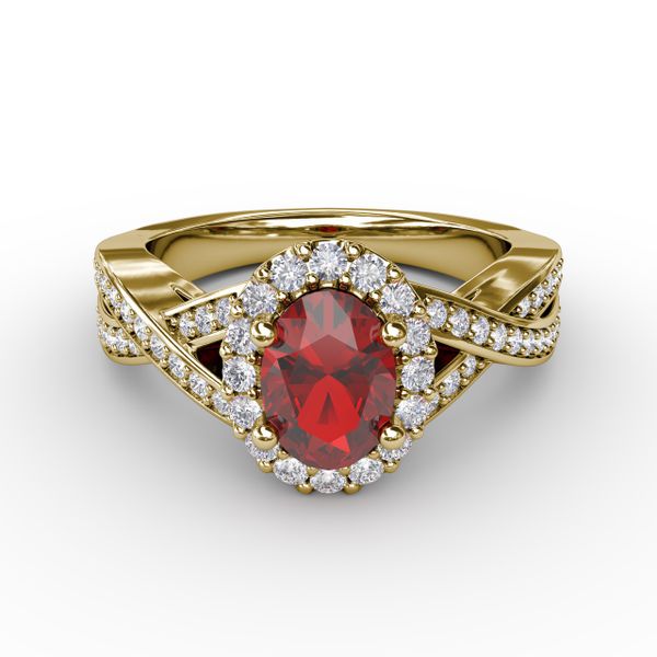 Look of Love Rose and Diamond Criss-Cross Ring Castle Couture Fine Jewelry Manalapan, NJ