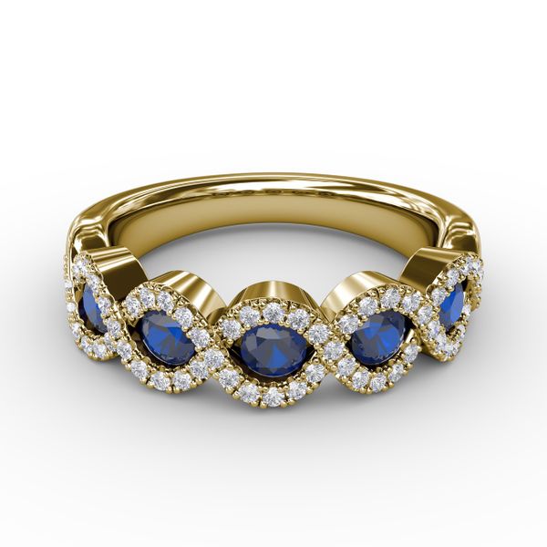 Hold Me Close Sapphire and Diamond Twist Ring Milano Jewelers Pembroke Pines, FL