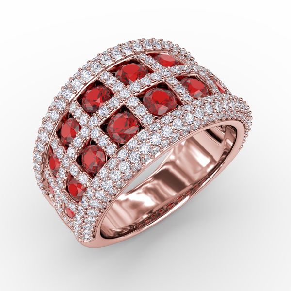 Bold and Beautiful Ruby and Diamond Ring  Image 2 Cornell's Jewelers Rochester, NY
