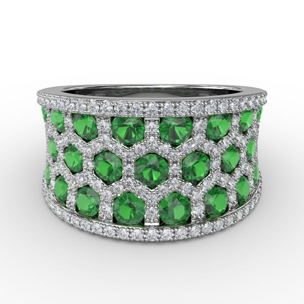 Motif Emerald and Diamond Ring LeeBrant Jewelry & Watch Co Sandy Springs, GA