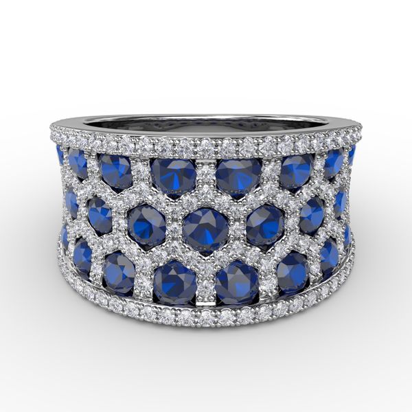 Motif Sapphire and Diamond Ring LeeBrant Jewelry & Watch Co Sandy Springs, GA