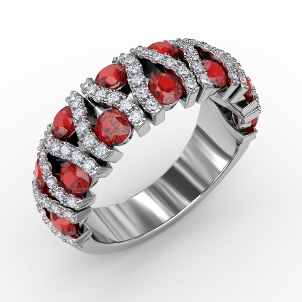 Make A Statement Ruby And Diamond Ring  Image 2 Cornell's Jewelers Rochester, NY
