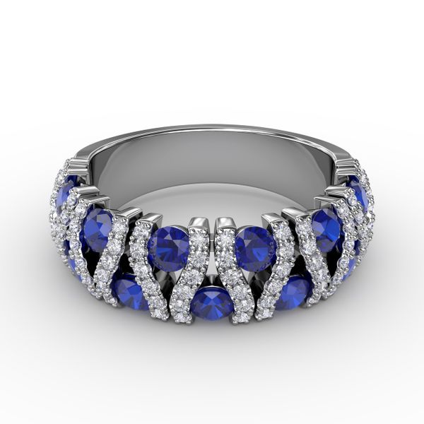 Make A Statement Sapphire And Diamond Ring  Sanders Diamond Jewelers Pasadena, MD