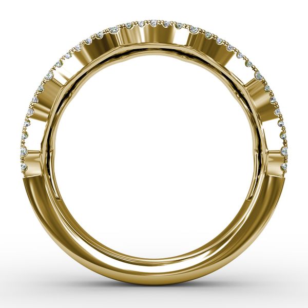 Endless Romance Emerald and Diamond Wave Ring Image 3 John Herold Jewelers Randolph, NJ