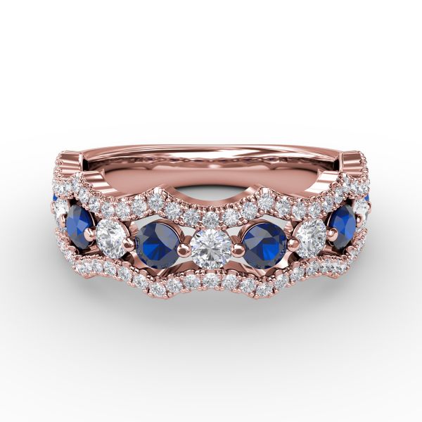 Endless Romance Sapphire and Diamond Wave Ring D. Geller & Son Jewelers Atlanta, GA