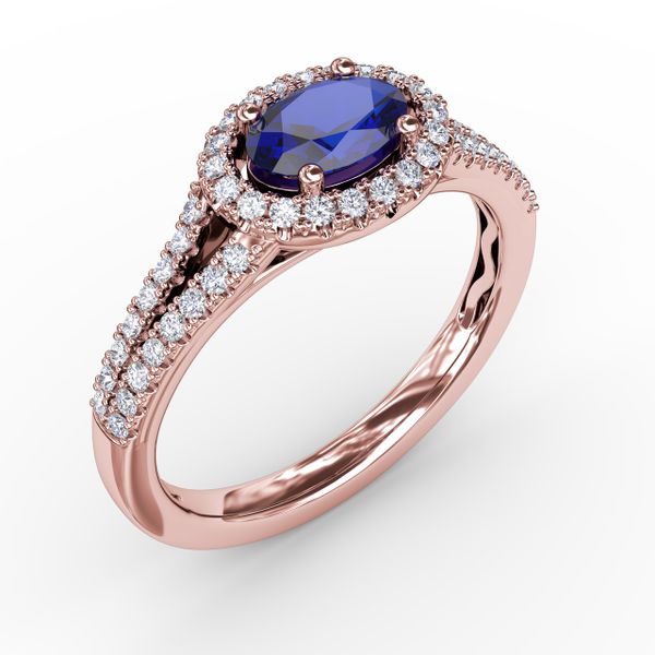 Halo Emerald and Diamond Ring Image 2 D. Geller & Son Jewelers Atlanta, GA