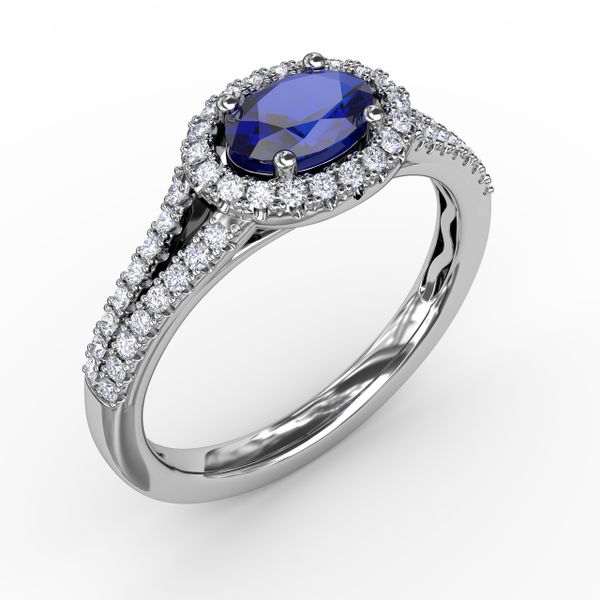 Halo Emerald and Diamond Ring Image 2 Reed & Sons Sedalia, MO