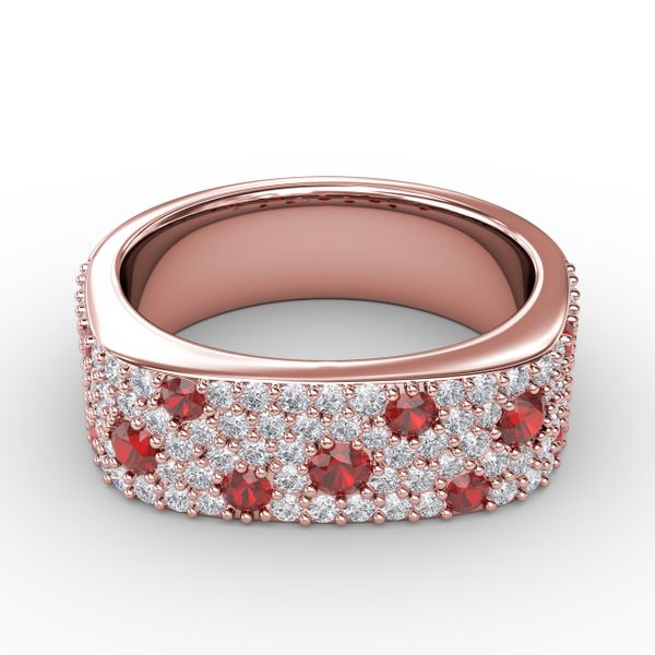 Under the Stars Ruby-Speckled Diamond Ring LeeBrant Jewelry & Watch Co Sandy Springs, GA
