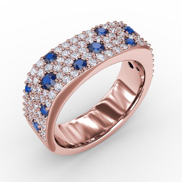 Under the Stars Sapphire-Speckled Diamond Ring Image 2 Conti Jewelers Endwell, NY