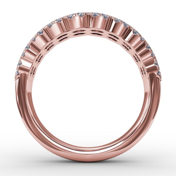 Get Sentimental Sapphire and Diamond Double Row Ring Image 3 D. Geller & Son Jewelers Atlanta, GA