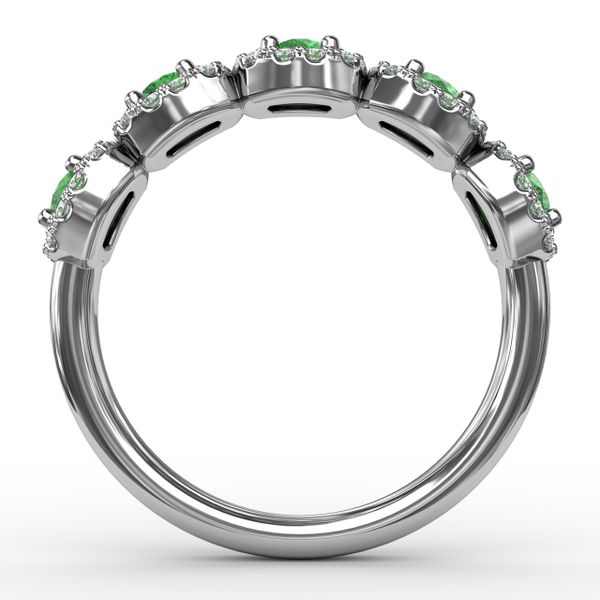 Blossoming Love Emerald and Diamond Ring Image 3 J. Thomas Jewelers Rochester Hills, MI