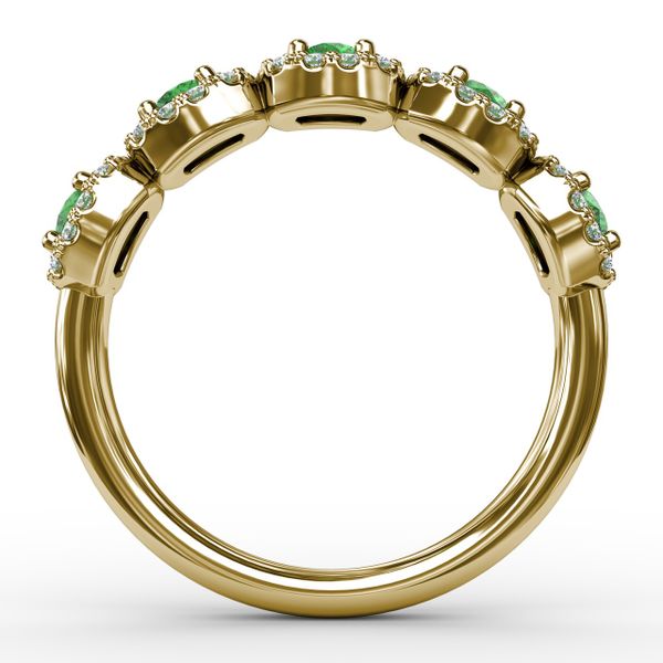 Blossoming Love Emerald and Diamond Ring Image 3 P.K. Bennett Jewelers Mundelein, IL