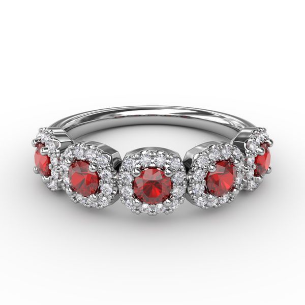 Blossoming Love Ruby and Diamond Ring Gaines Jewelry Flint, MI