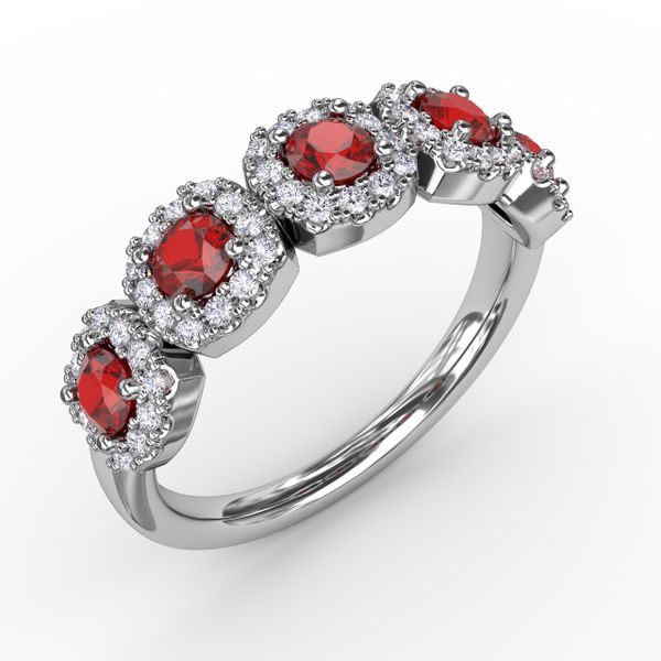 Blossoming Love Ruby and Diamond Ring Image 2 Sanders Diamond Jewelers Pasadena, MD