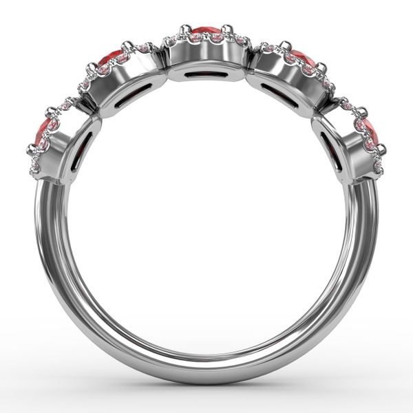 Blossoming Love Ruby and Diamond Ring Image 3 John Herold Jewelers Randolph, NJ